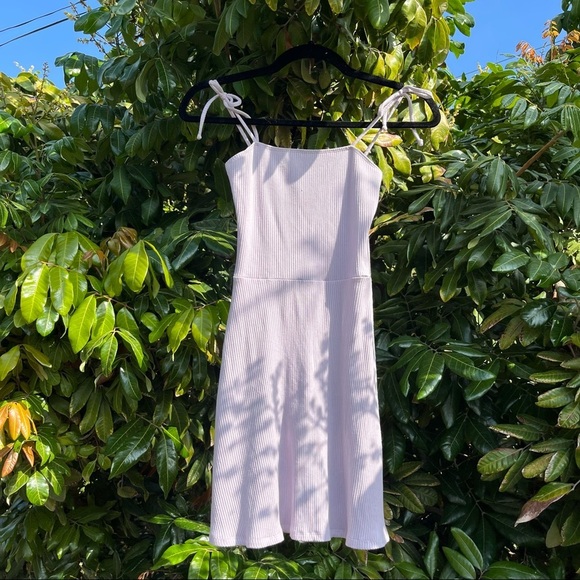 Reformation - Lilac Rib Knit Mini Dress -Size XXS - Picture 5 of 11